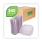 Eco-Products 6 in. x 6 in. x 3 in. Renewable and Compostable Plastic Clamshell Hinged Food Containers - Clear (240/Carton)